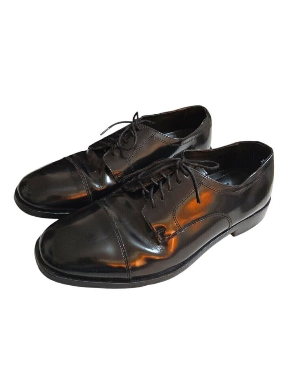 Nunn Bush Auburn Dress Flex Black Cap Toe Oxfords Sz 10.5